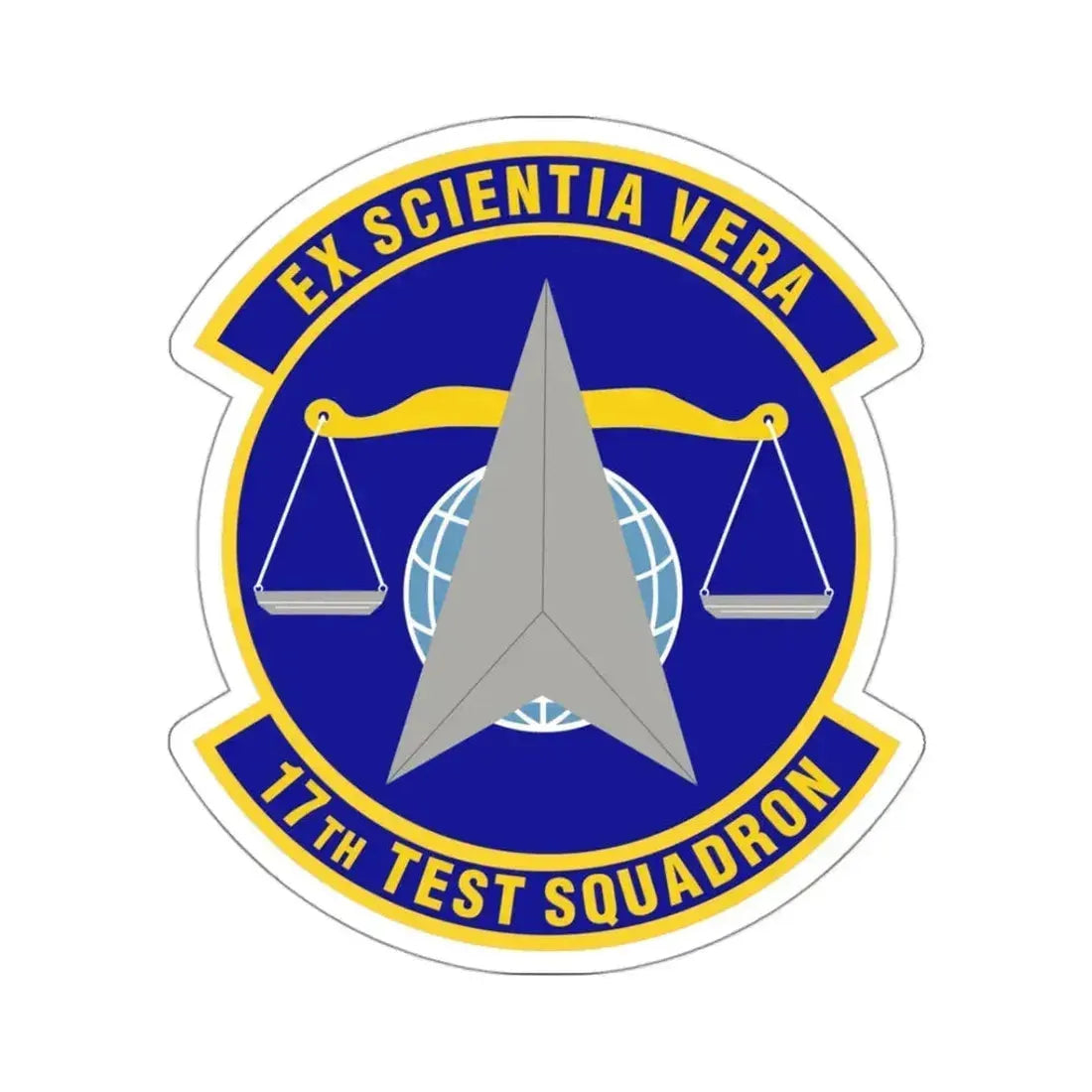 17th Test Squadron (U.S. Air Force) STICKER Vinyl Kiss-Cut Decal 3 Inch White - The Sticker Space