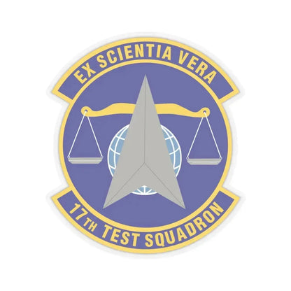 17th Test Squadron (U.S. Air Force) STICKER Vinyl Kiss-Cut Decal 4 Inch Transparent - The Sticker Space