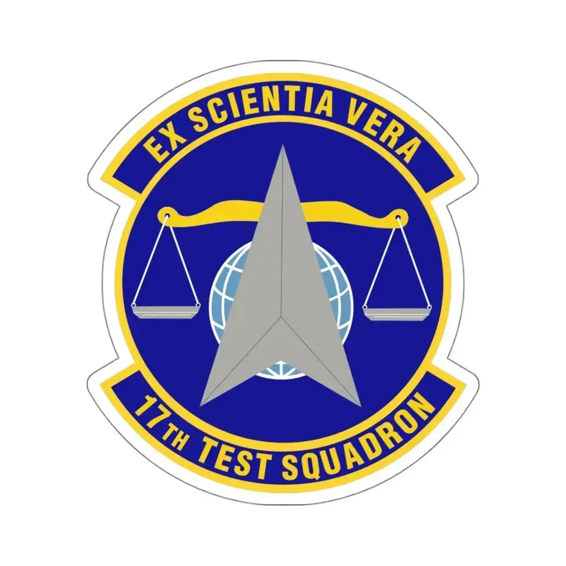 17th Test Squadron (U.S. Air Force) STICKER Vinyl Kiss-Cut Decal 4 Inch White - The Sticker Space