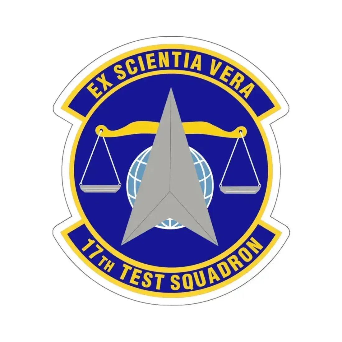 17th Test Squadron (U.S. Air Force) STICKER Vinyl Kiss-Cut Decal 6 Inch White - The Sticker Space