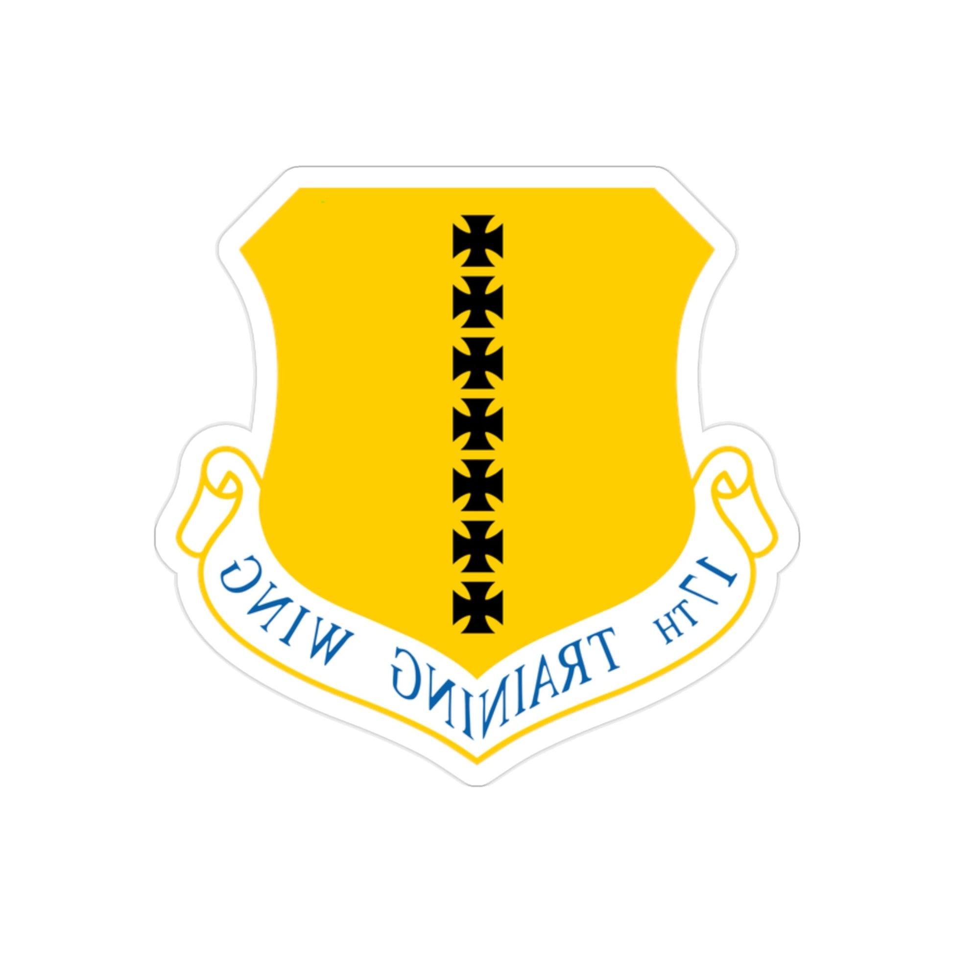 17th Training Wing (U.S. Air Force) REVERSE PRINT Transparent STICKER-2" × 2"-The Sticker Space