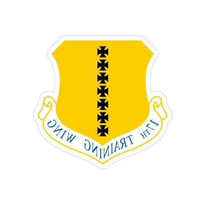 17th Training Wing (U.S. Air Force) REVERSE PRINT Transparent STICKER-2" × 2"-The Sticker Space