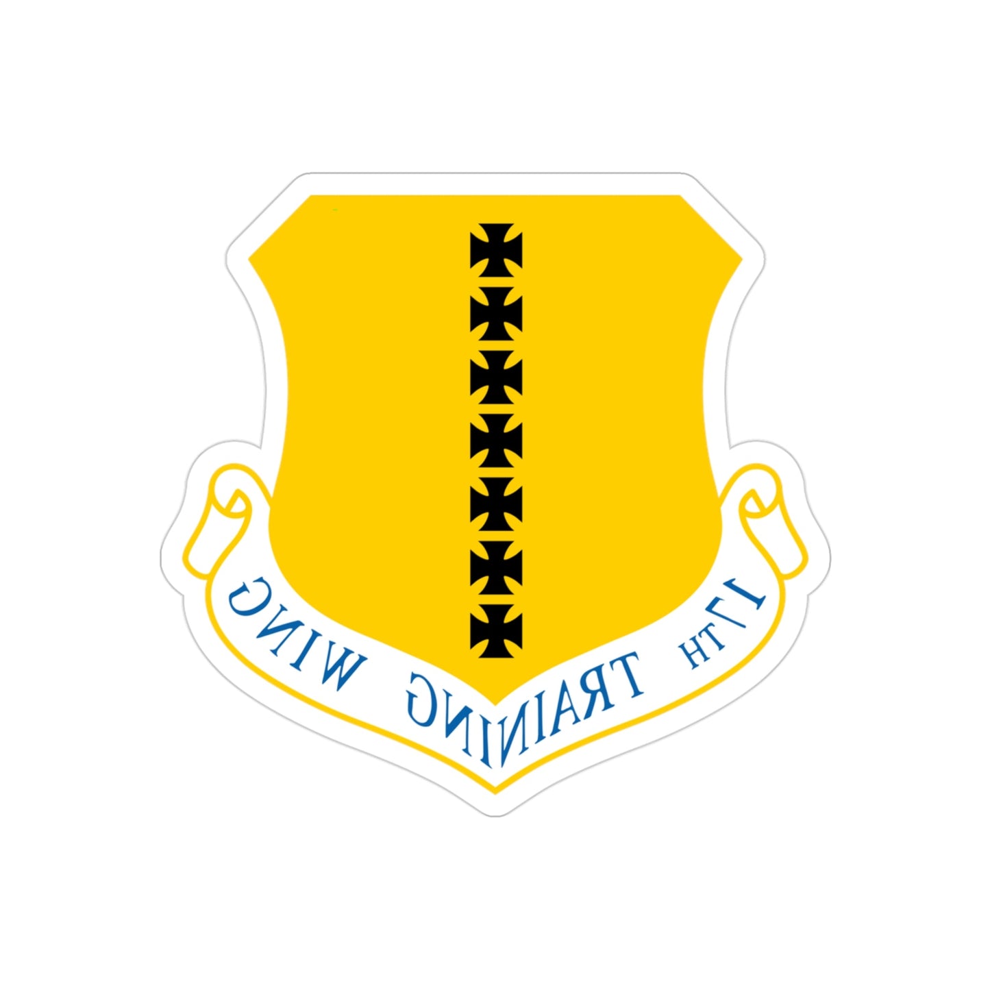 17th Training Wing (U.S. Air Force) REVERSE PRINT Transparent STICKER-3" × 3"-The Sticker Space