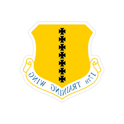 17th Training Wing (U.S. Air Force) REVERSE PRINT Transparent STICKER-3" × 3"-The Sticker Space