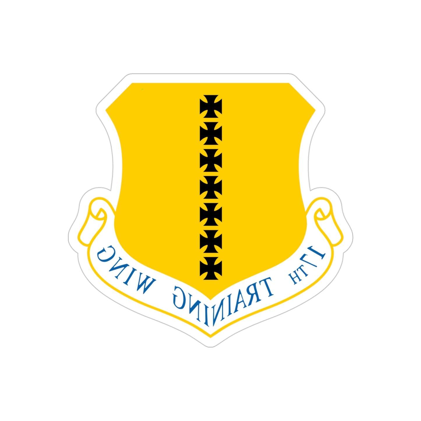 17th Training Wing (U.S. Air Force) REVERSE PRINT Transparent STICKER-4" × 4"-The Sticker Space