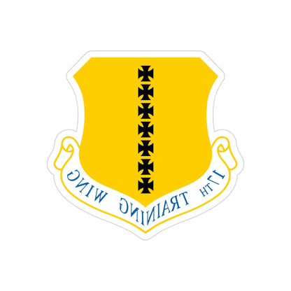 17th Training Wing (U.S. Air Force) REVERSE PRINT Transparent STICKER-4" × 4"-The Sticker Space