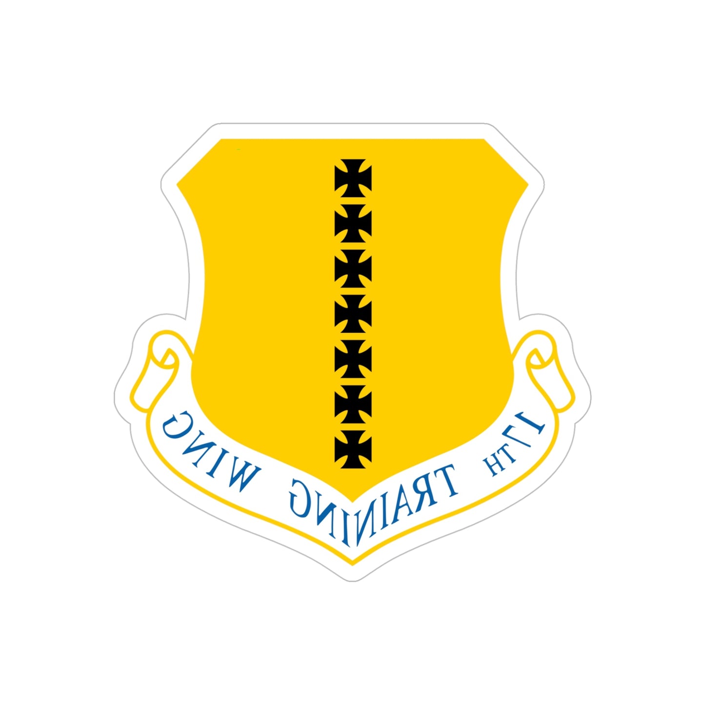 17th Training Wing (U.S. Air Force) REVERSE PRINT Transparent STICKER-5" × 5"-The Sticker Space