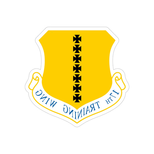 17th Training Wing (U.S. Air Force) REVERSE PRINT Transparent STICKER-6" × 6"-The Sticker Space