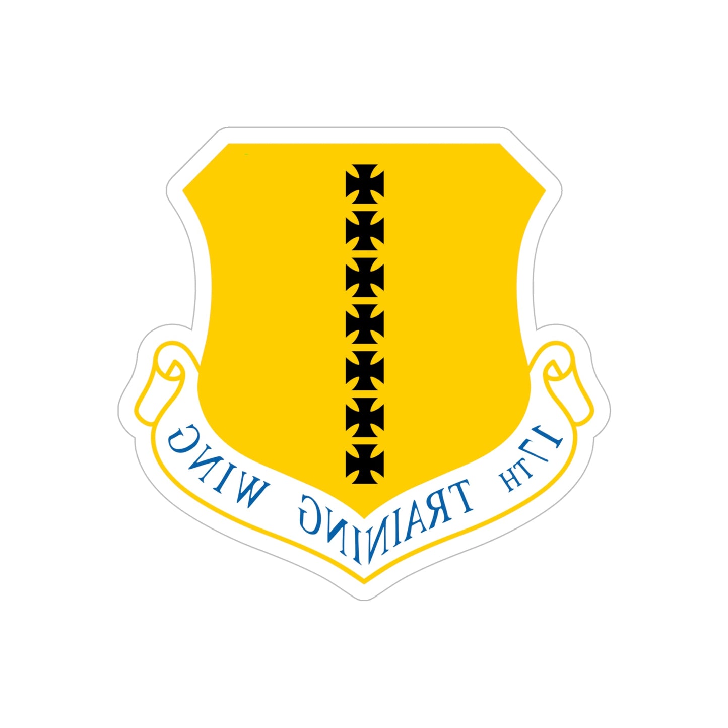 17th Training Wing (U.S. Air Force) REVERSE PRINT Transparent STICKER-6" × 6"-The Sticker Space