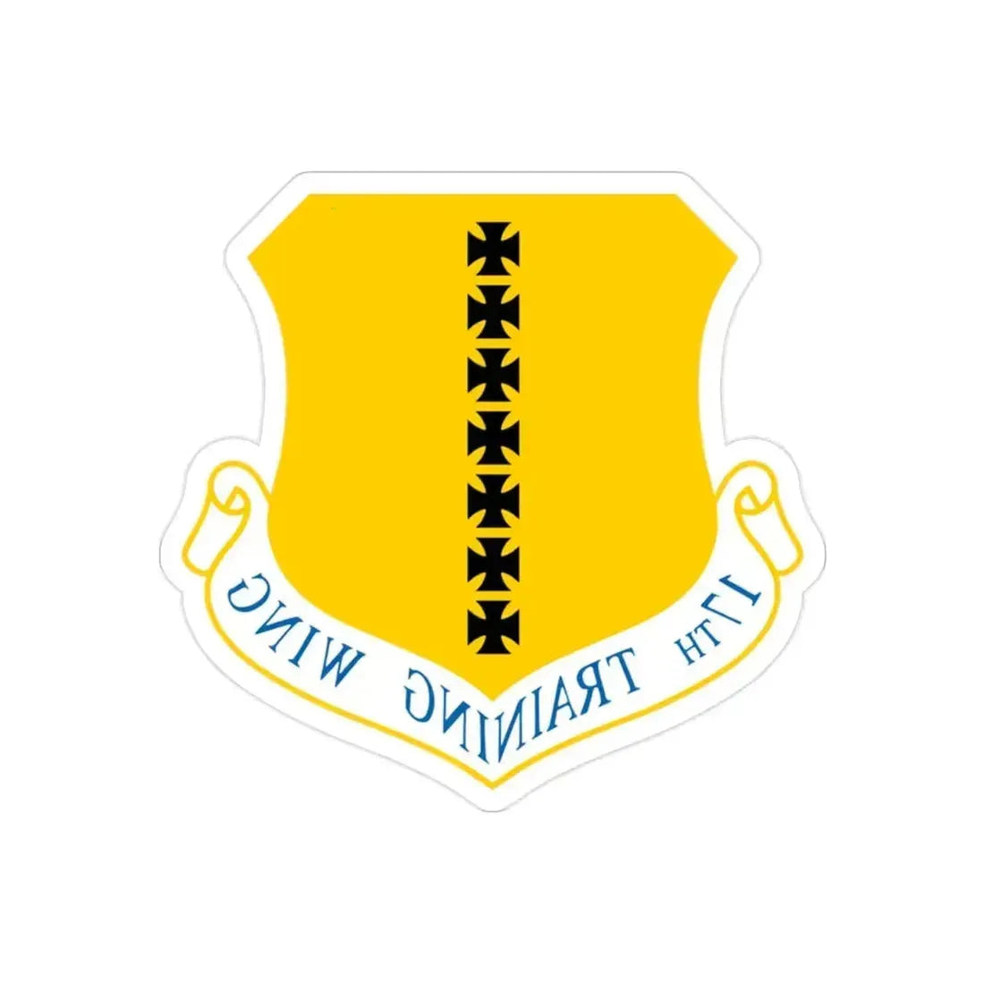17th Training Wing (U.S. Air Force) REVERSE PRINT Transparent Die-Cut STICKER 2 Inch Die-Cut Transparent - The Sticker Space