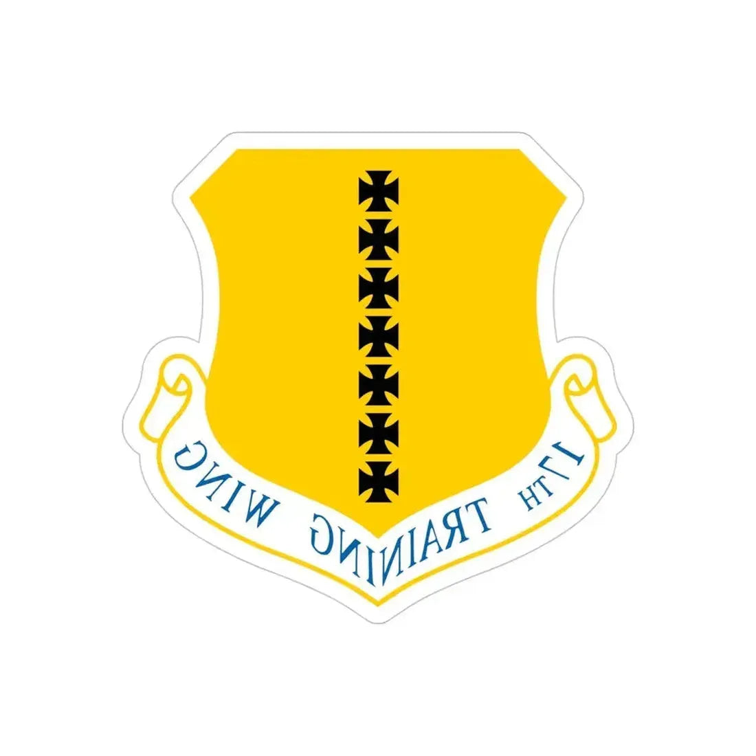 17th Training Wing (U.S. Air Force) REVERSE PRINT Transparent Die-Cut STICKER 4 Inch Die-Cut Transparent - The Sticker Space