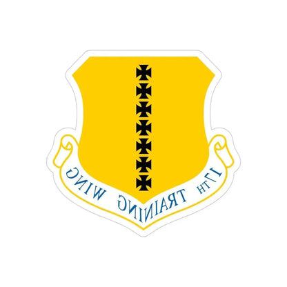 17th Training Wing (U.S. Air Force) REVERSE PRINT Transparent Die-Cut STICKER 4 Inch Die-Cut Transparent - The Sticker Space