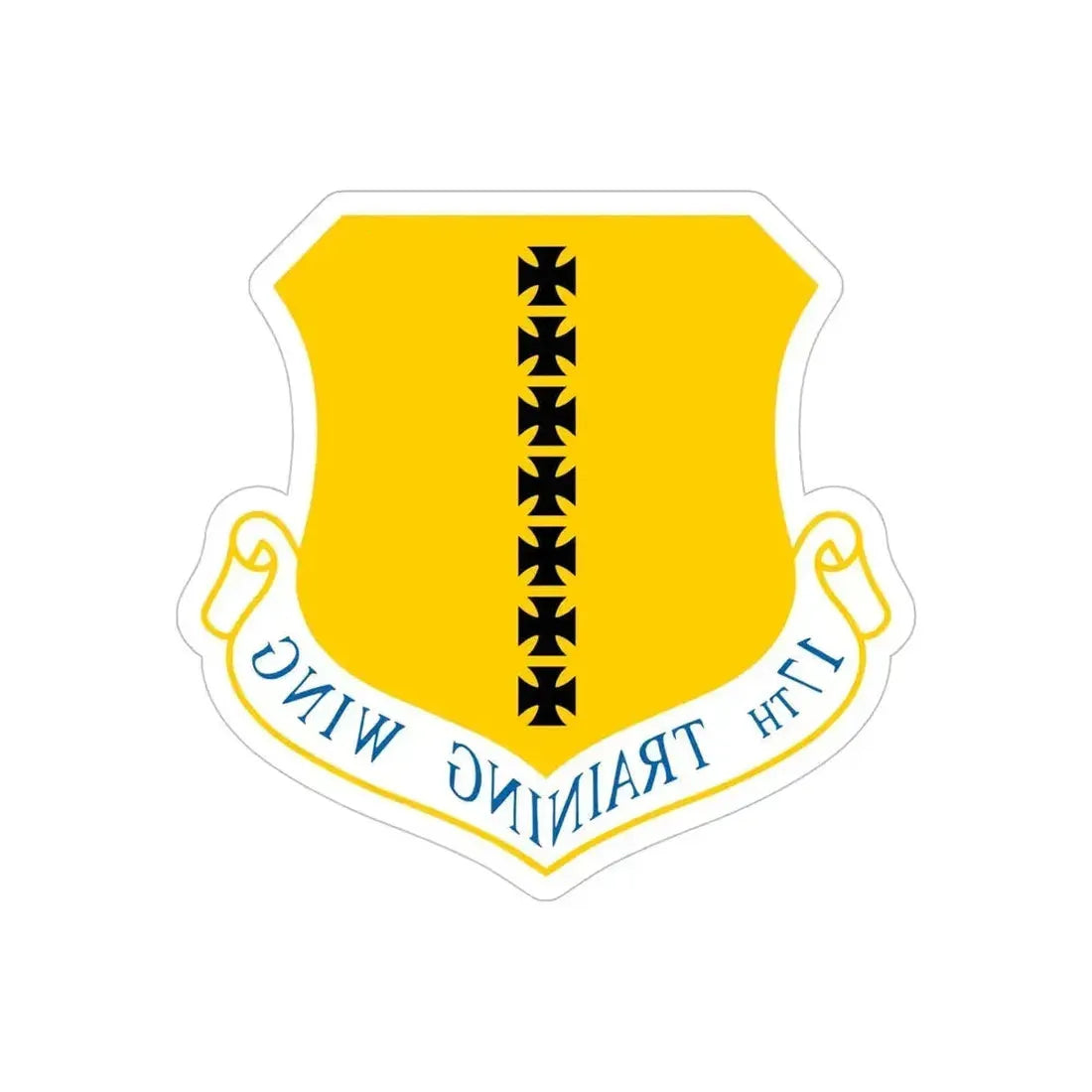 17th Training Wing (U.S. Air Force) REVERSE PRINT Transparent Die-Cut STICKER 5 Inch Die-Cut Transparent - The Sticker Space