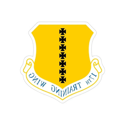 17th Training Wing (U.S. Air Force) REVERSE PRINT Transparent Die-Cut STICKER 5 Inch Die-Cut Transparent - The Sticker Space