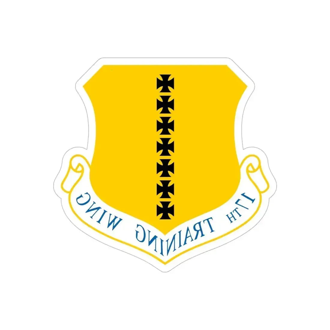 17th Training Wing (U.S. Air Force) REVERSE PRINT Transparent Die-Cut STICKER 6 Inch Die-Cut Transparent - The Sticker Space