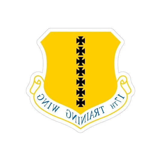 17th Training Wing (U.S. Air Force) REVERSE PRINT Transparent Die-Cut STICKER 6 Inch Die-Cut Transparent - The Sticker Space