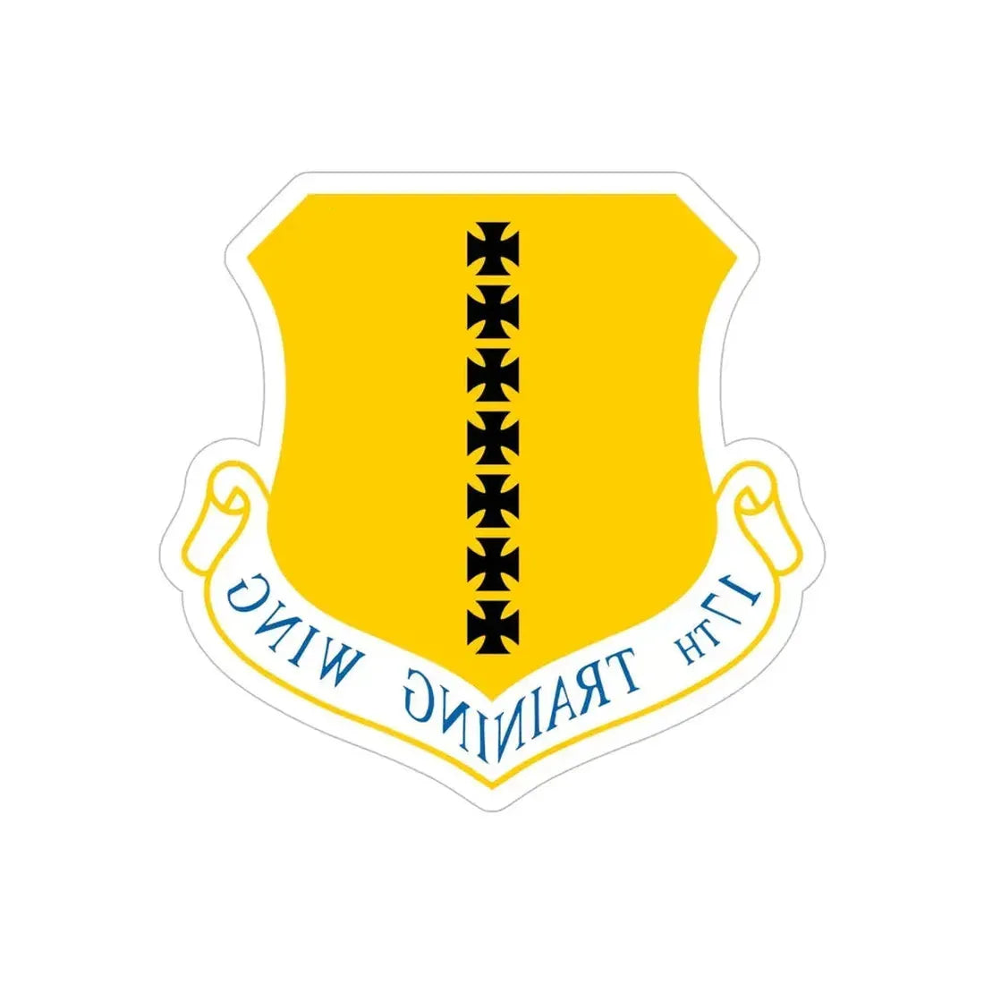 17th Training Wing (U.S. Air Force) REVERSE PRINT Transparent Die-Cut STICKER - The Sticker Space