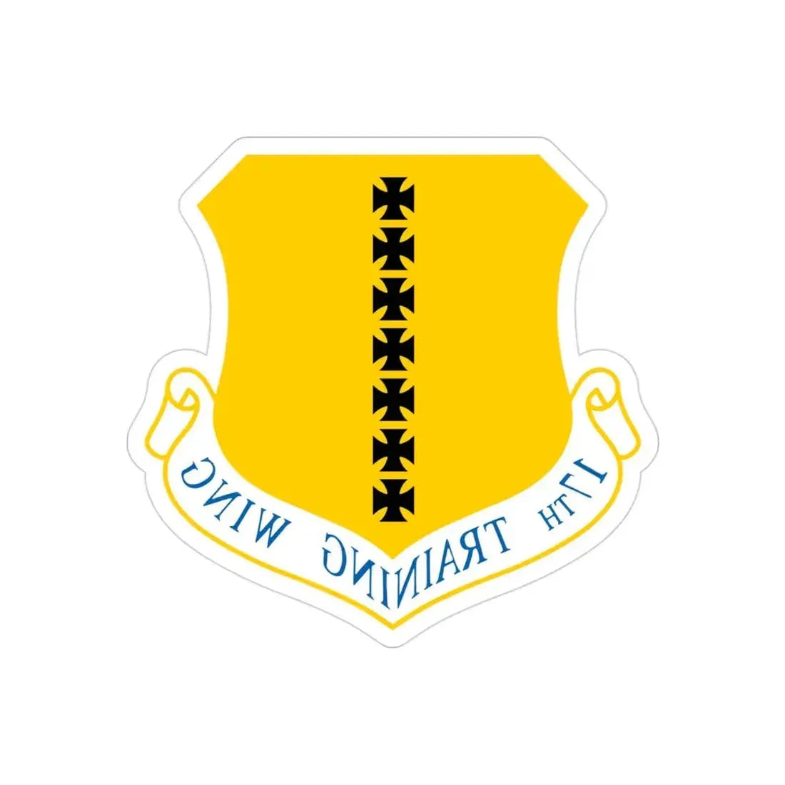 17th Training Wing (U.S. Air Force) REVERSE PRINT Transparent Die-Cut STICKER - The Sticker Space