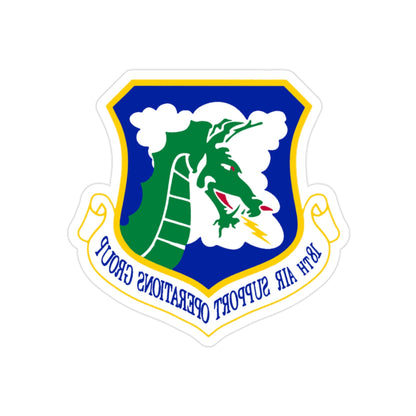 18 Air Support Operations Group ACC (U.S. Air Force) REVERSE PRINT Transparent STICKER-2" × 2"-The Sticker Space