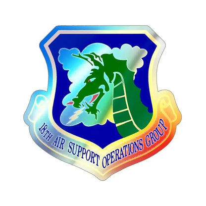 18 Air Support Operations Group ACC (U.S. Air Force) Holographic STICKER Die-Cut Vinyl Decal 6 Inch Holographic - The Sticker Space