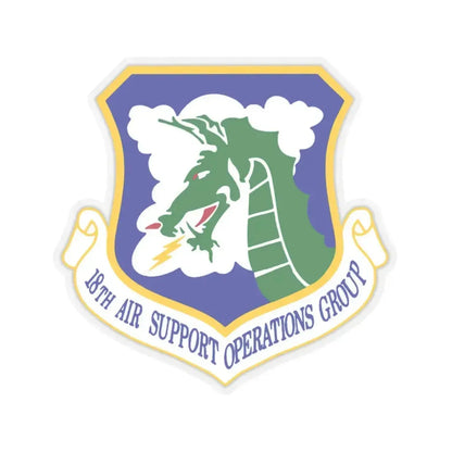18 Air Support Operations Group ACC (U.S. Air Force) STICKER Vinyl Kiss-Cut Decal 4 Inch Transparent - The Sticker Space