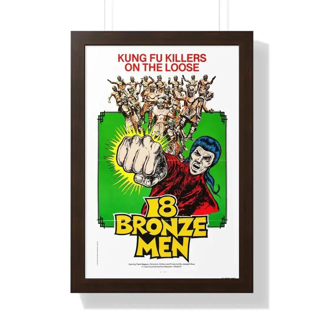 18 BRONZE MEN 1976 - Framed Movie Poster 16″ x 24″ Walnut - The Sticker Space
