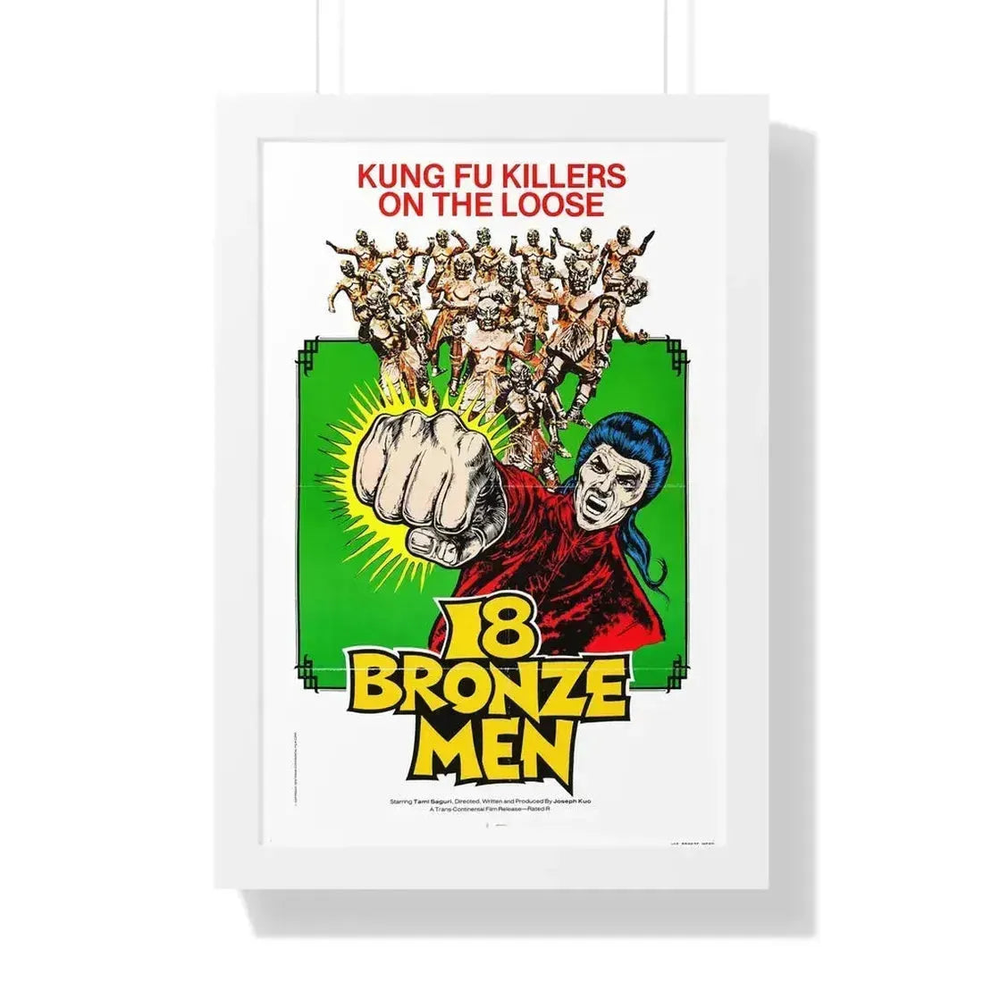 18 BRONZE MEN 1976 - Framed Movie Poster 16″ x 24″ White - The Sticker Space