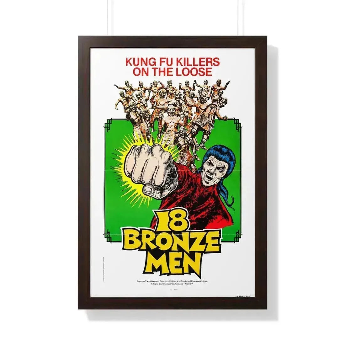 18 BRONZE MEN 1976 - Framed Movie Poster 20" x 30" Walnut - The Sticker Space