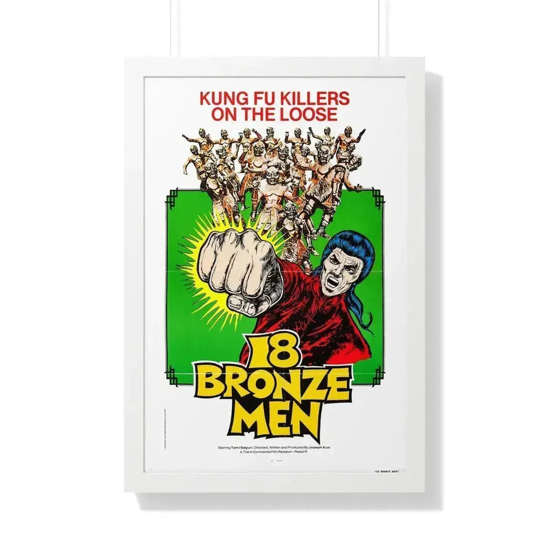 18 BRONZE MEN 1976 - Framed Movie Poster 20" x 30" White - The Sticker Space