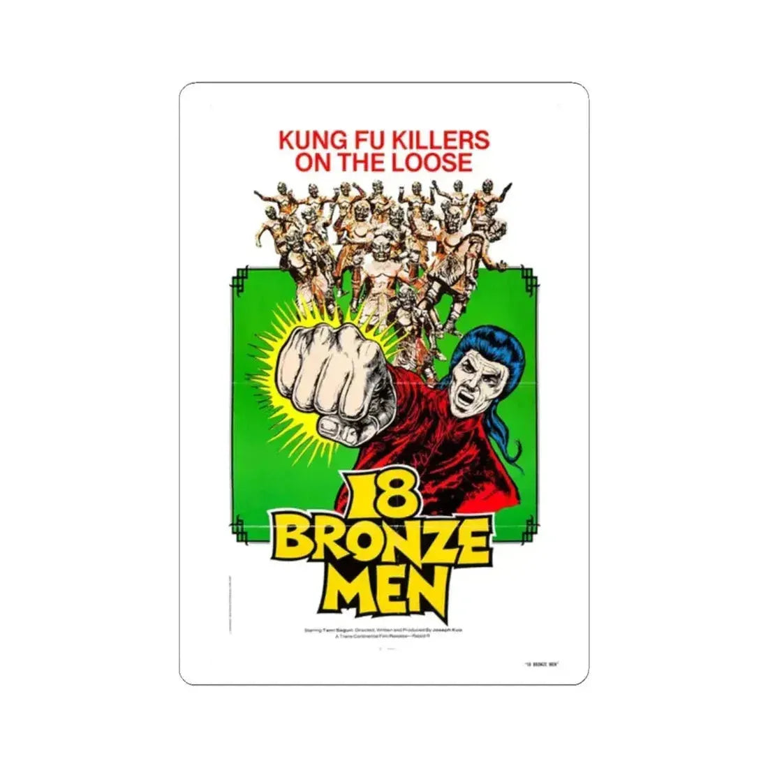 18 BRONZE MEN 1976 Movie Poster - STICKER Vinyl Kiss-Cut Decal 2 Inch White - The Sticker Space