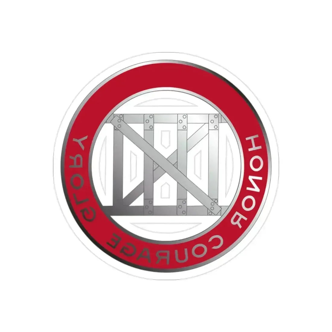 18 Engineer Battalion (U.S. Army) REVERSE PRINT Transparent Die-Cut STICKER 2 Inch Die-Cut Transparent - The Sticker Space