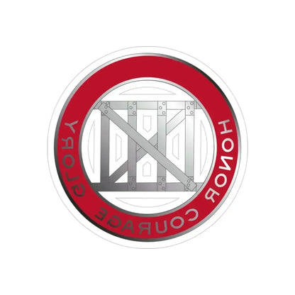18 Engineer Battalion (U.S. Army) REVERSE PRINT Transparent Die-Cut STICKER 3 Inch Die-Cut Transparent - The Sticker Space