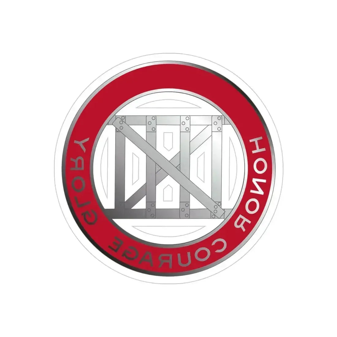 18 Engineer Battalion (U.S. Army) REVERSE PRINT Transparent Die-Cut STICKER 4 Inch Die-Cut Transparent - The Sticker Space