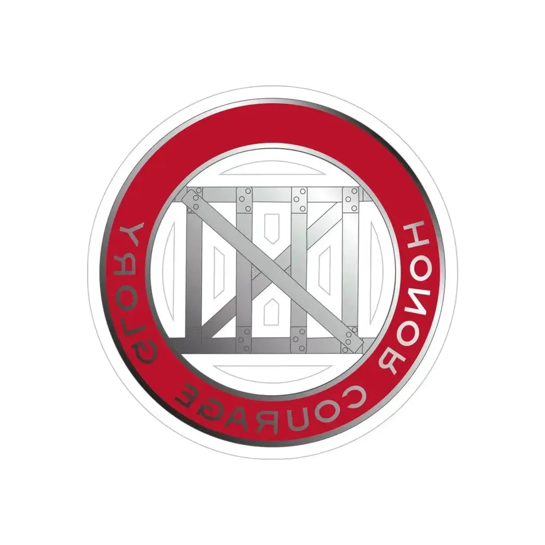 18 Engineer Battalion (U.S. Army) REVERSE PRINT Transparent Die-Cut STICKER 5 Inch Die-Cut Transparent - The Sticker Space