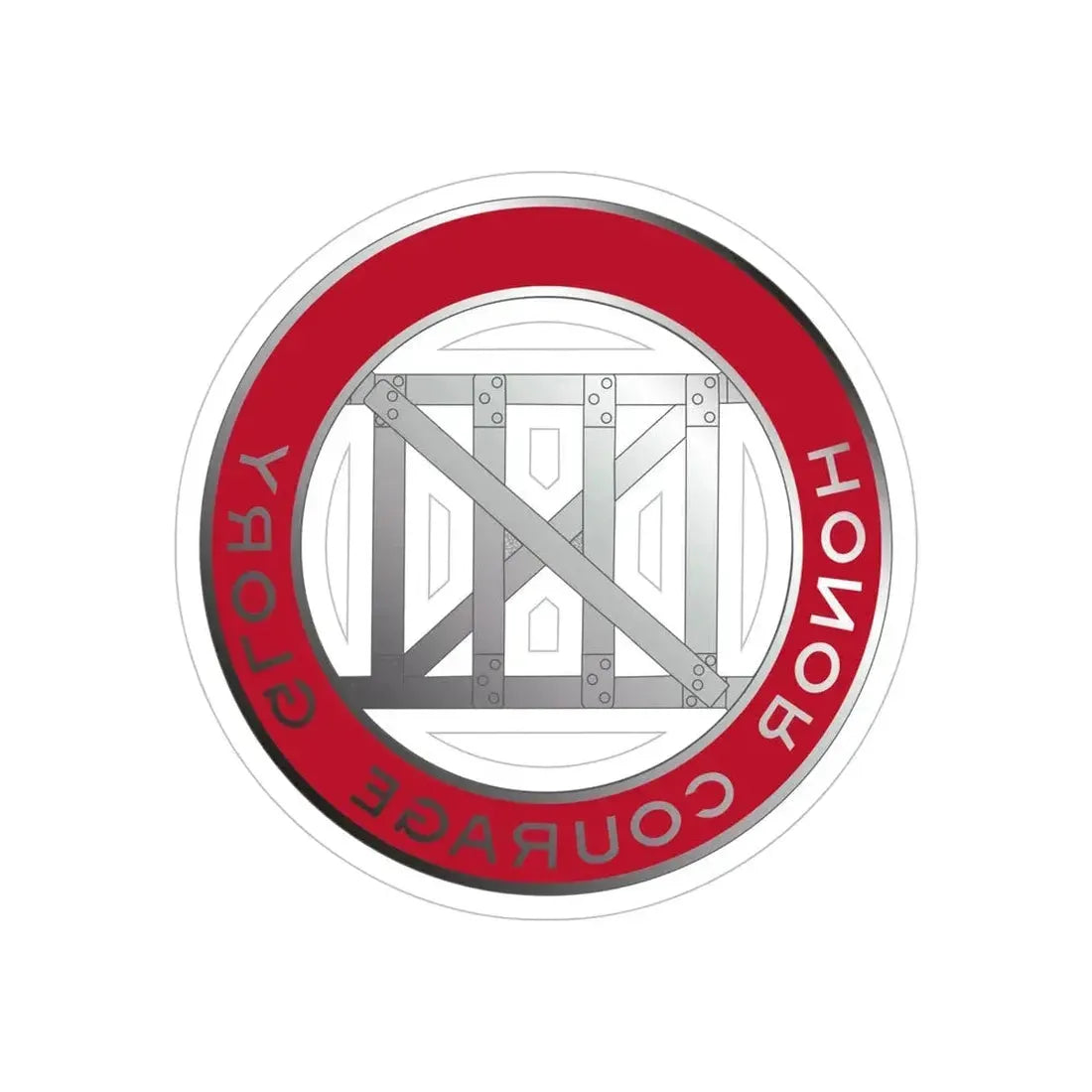 18 Engineer Battalion (U.S. Army) REVERSE PRINT Transparent Die-Cut STICKER - The Sticker Space