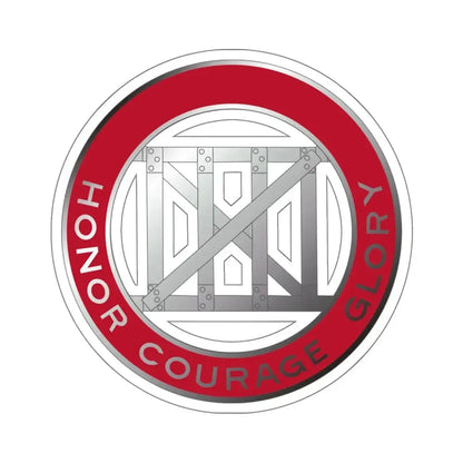 18 Engineer Battalion (U.S. Army) STICKER Vinyl Kiss-Cut Decal 6 Inch White - The Sticker Space