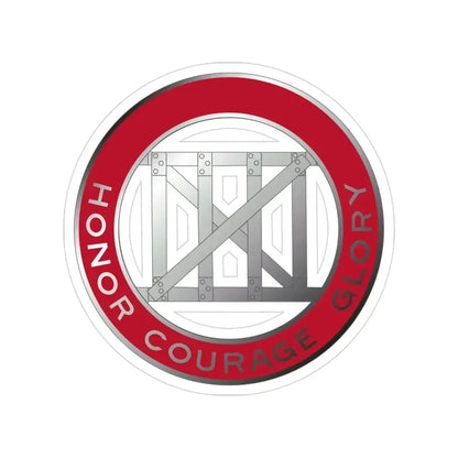 18 Engineer Battalion (U.S. Army) Transparent STICKER Die-Cut Vinyl Decal 3 Inch - The Sticker Space