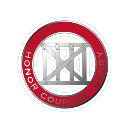 18 Engineer Battalion (U.S. Army) Transparent STICKER Die-Cut Vinyl Decal 4 Inch - The Sticker Space