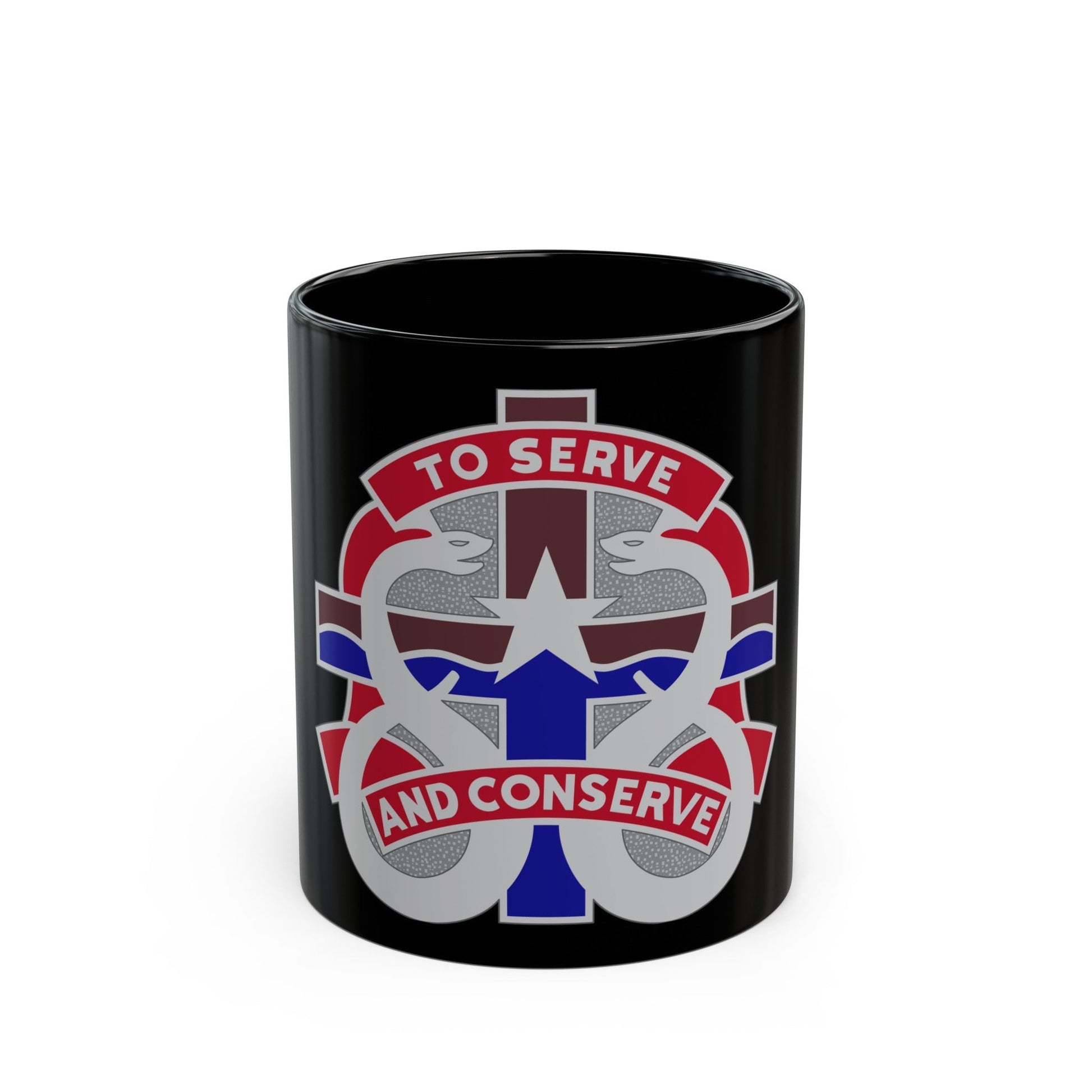 18 Field Hospital (U.S. Army) Black Coffee Mug-11oz-The Sticker Space