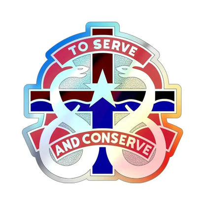 18 Field Hospital (U.S. Army) Holographic STICKER Die-Cut Vinyl Decal 5 Inch Holographic - The Sticker Space