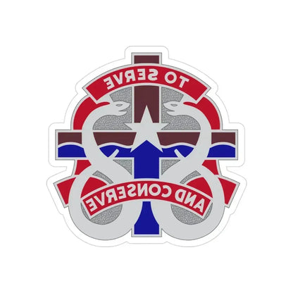 18 Field Hospital (U.S. Army) REVERSE PRINT Transparent Die-Cut STICKER 3 Inch Die-Cut Transparent - The Sticker Space