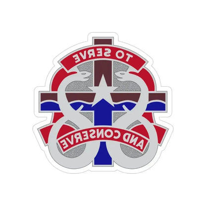 18 Field Hospital (U.S. Army) REVERSE PRINT Transparent Die-Cut STICKER 4 Inch Die-Cut Transparent - The Sticker Space