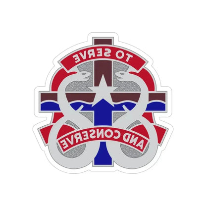 18 Field Hospital (U.S. Army) REVERSE PRINT Transparent Die-Cut STICKER 5 Inch Die-Cut Transparent - The Sticker Space