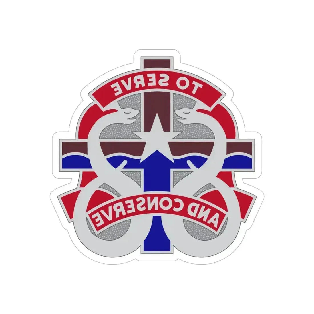 18 Field Hospital (U.S. Army) REVERSE PRINT Transparent Die-Cut STICKER 6 Inch Die-Cut Transparent - The Sticker Space