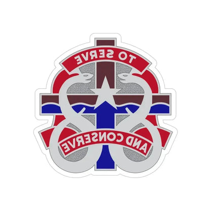 18 Field Hospital (U.S. Army) REVERSE PRINT Transparent Die-Cut STICKER 6 Inch Die-Cut Transparent - The Sticker Space