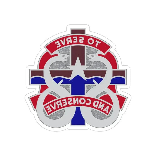 18 Field Hospital (U.S. Army) REVERSE PRINT Transparent Die-Cut STICKER 6 Inch Die-Cut Transparent - The Sticker Space