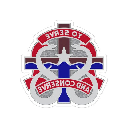 18 Field Hospital (U.S. Army) REVERSE PRINT Transparent Die-Cut STICKER - The Sticker Space