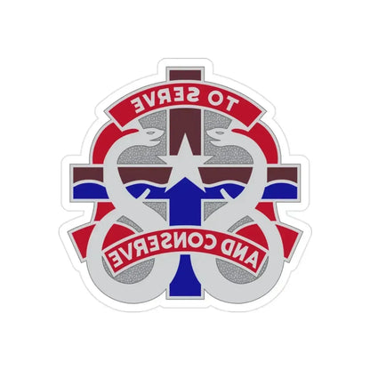 18 Field Hospital (U.S. Army) REVERSE PRINT Transparent Die-Cut STICKER - The Sticker Space