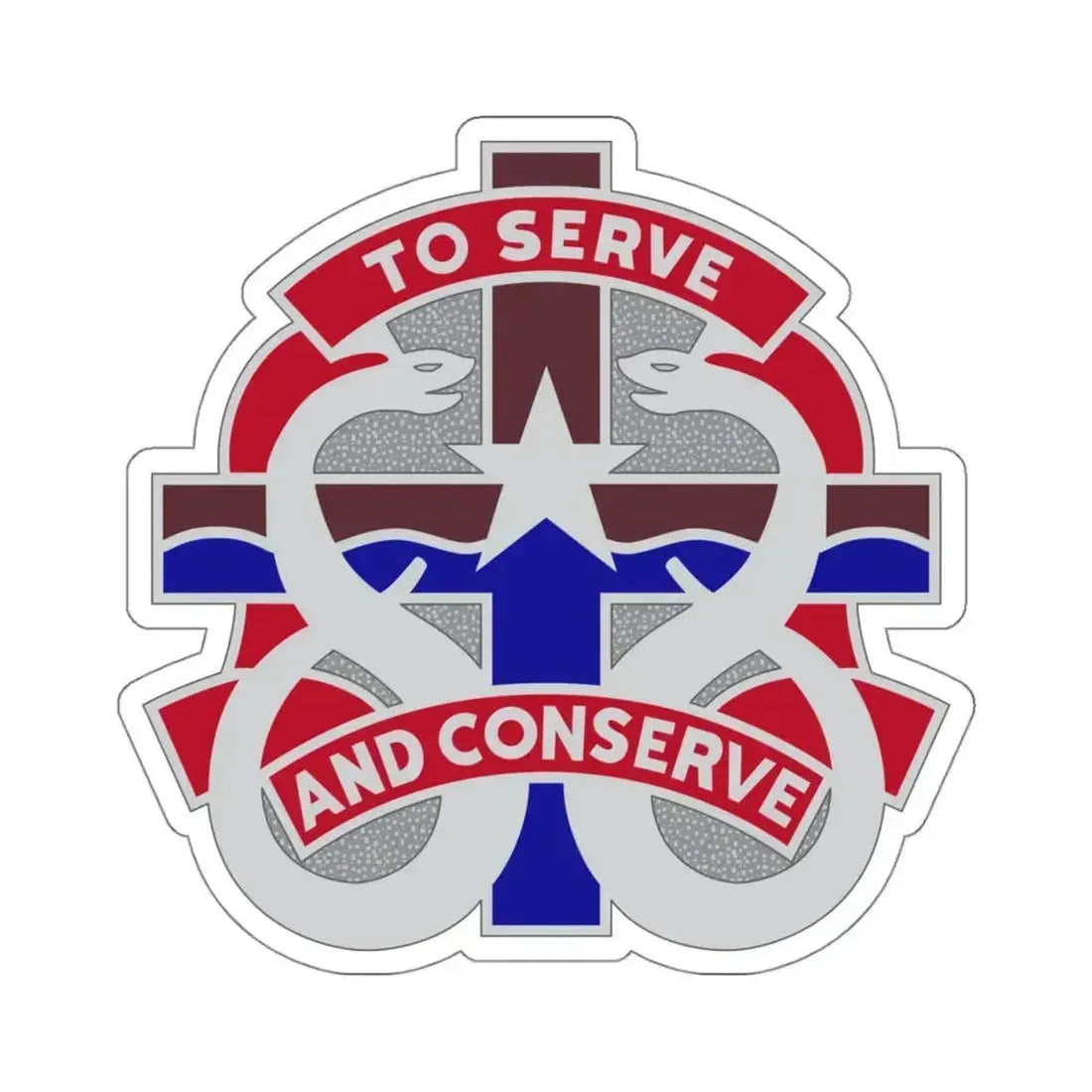 18 Field Hospital (U.S. Army) STICKER Vinyl Kiss-Cut Decal 4 Inch White - The Sticker Space