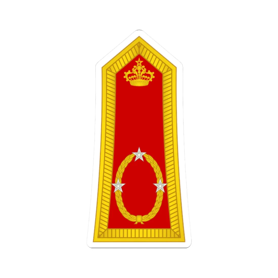 18 Moroccan Army MG (Morocco) (Military Rank) STICKER Vinyl Kiss-Cut Decal 2 Inch White - The Sticker Space